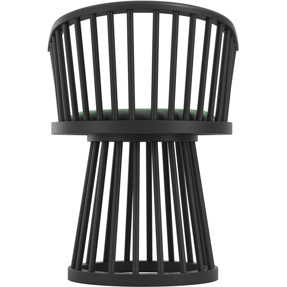 LPD Home Lina Forest Green and Black Dining Chair Image 5