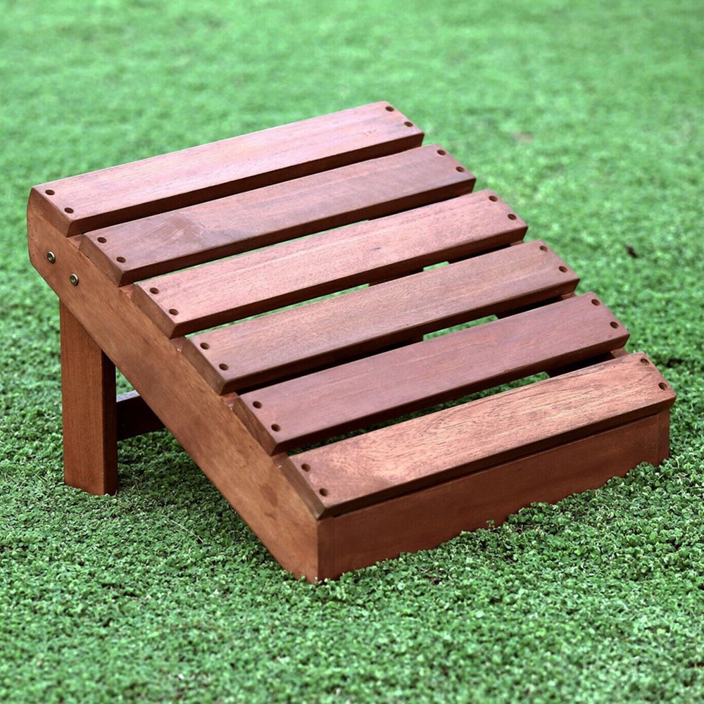 Walplus Teak Oil Hardwood Adirondack Footstool Image 1