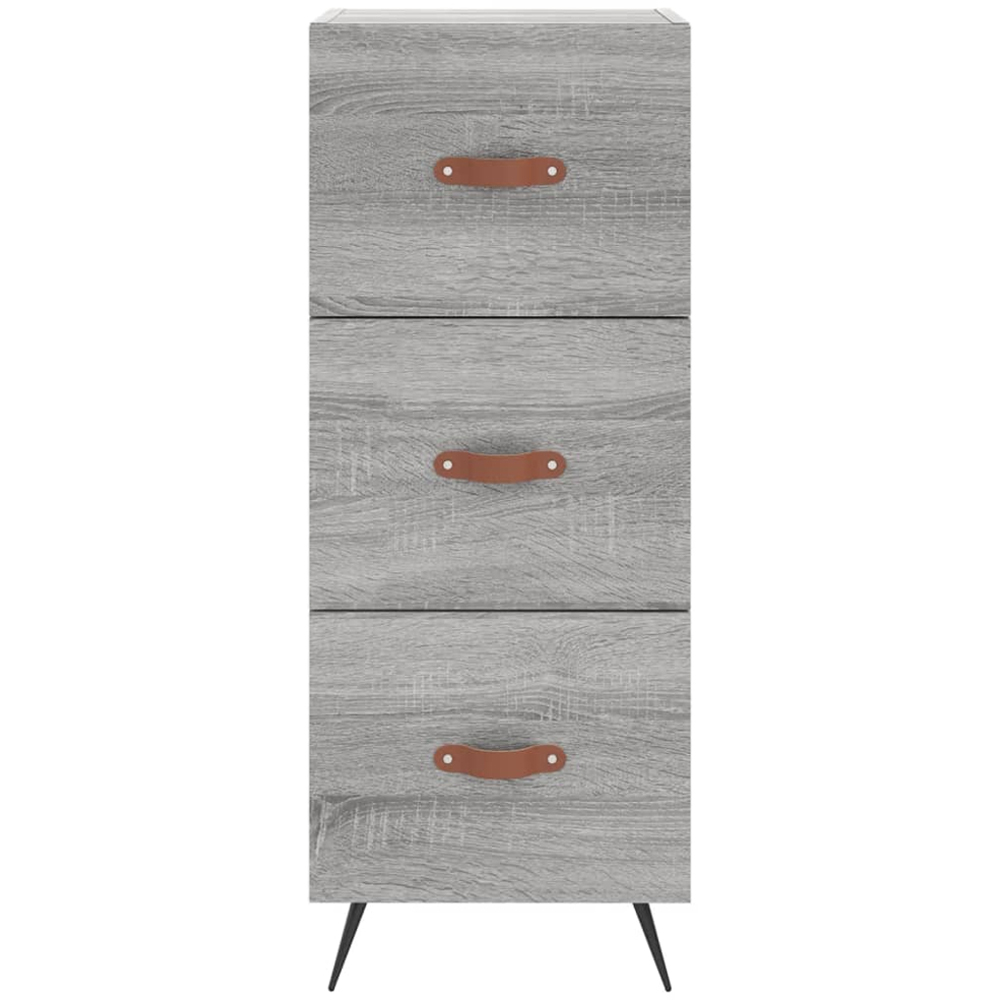 vidaXL Single Door 3 Drawer Grey Sonoma Highboard Image 6