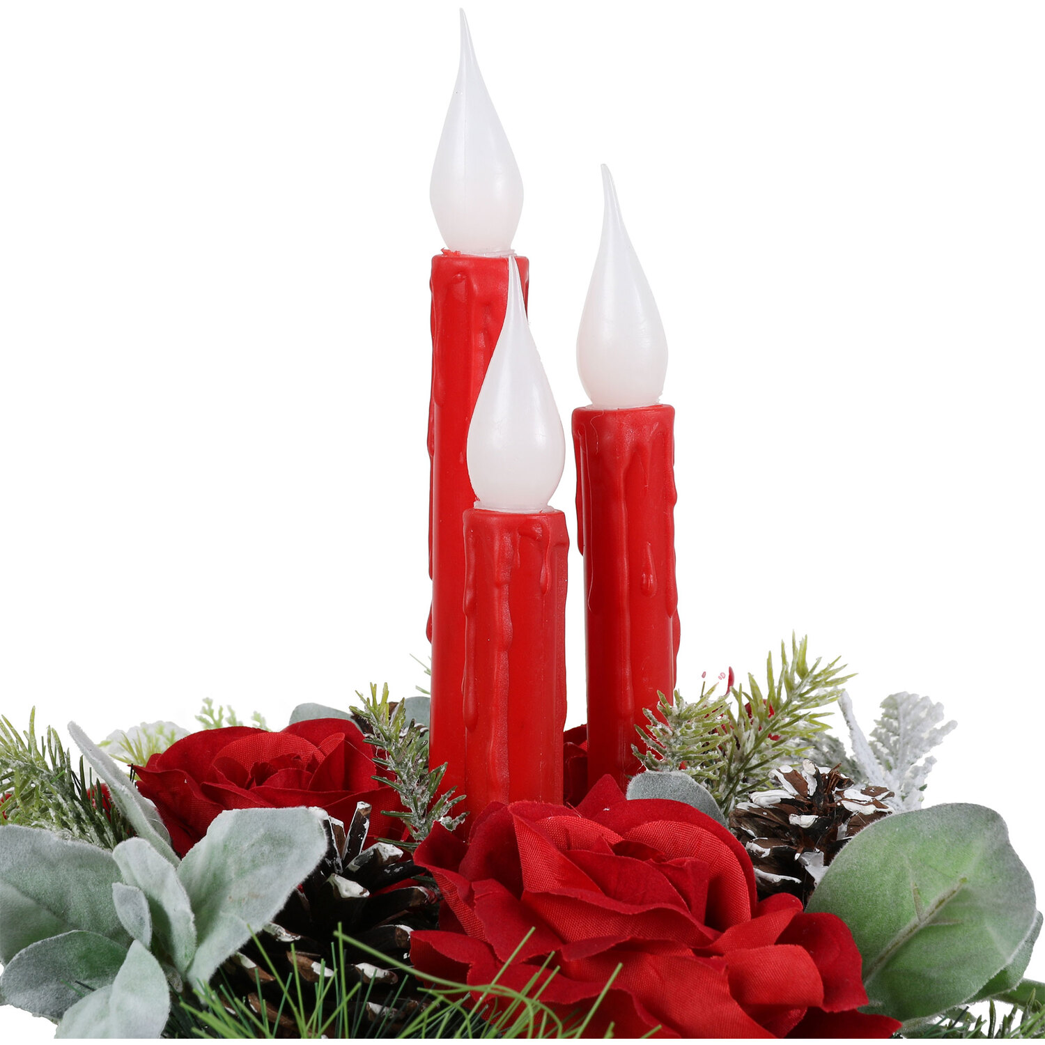 Red Berry LED Candle Decoration Image 2