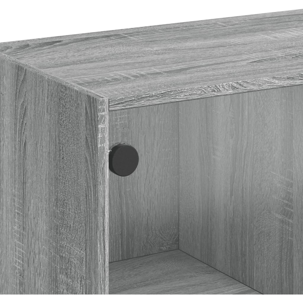vidaXL 2 Door Grey Side Cabinet Image 8