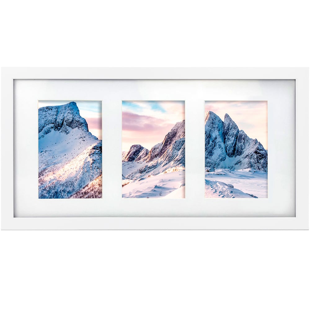 Innoteck Essentials 3 in 1 Matt White Wooden Photo Frame Image 1