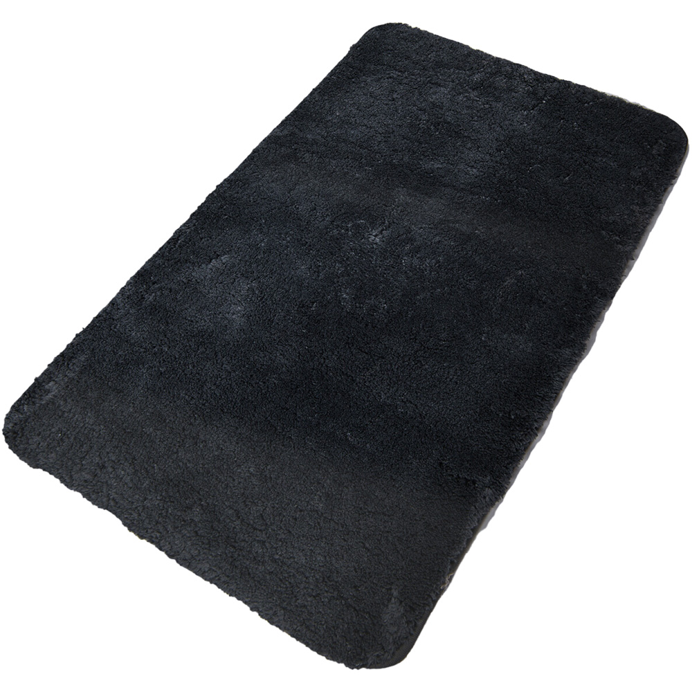 Charcoal Polyester Supersoft Bath Mat 45 x 75cm Image 1