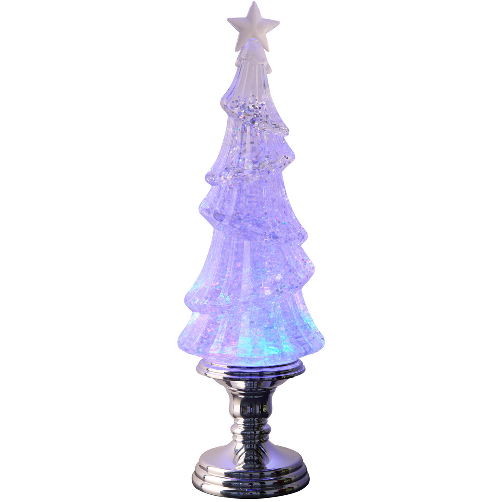 Iridescent Tree LED Glitter Spinner Image 5