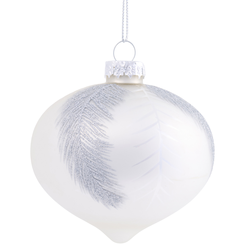 Fern Onion Bauble Silver Image 1