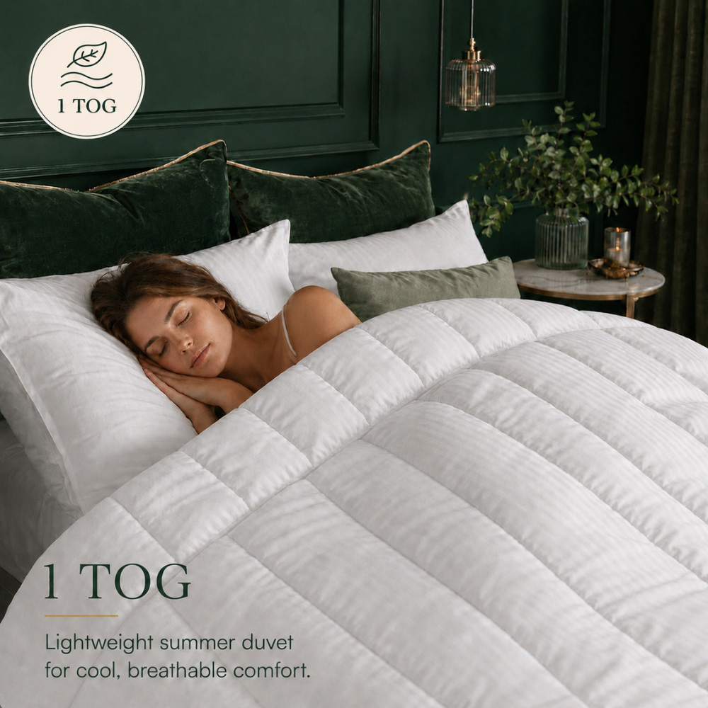 Opulent Home King Size White Anti-Allergy Summer Hollowfibre Duvet 1 Tog Image 5