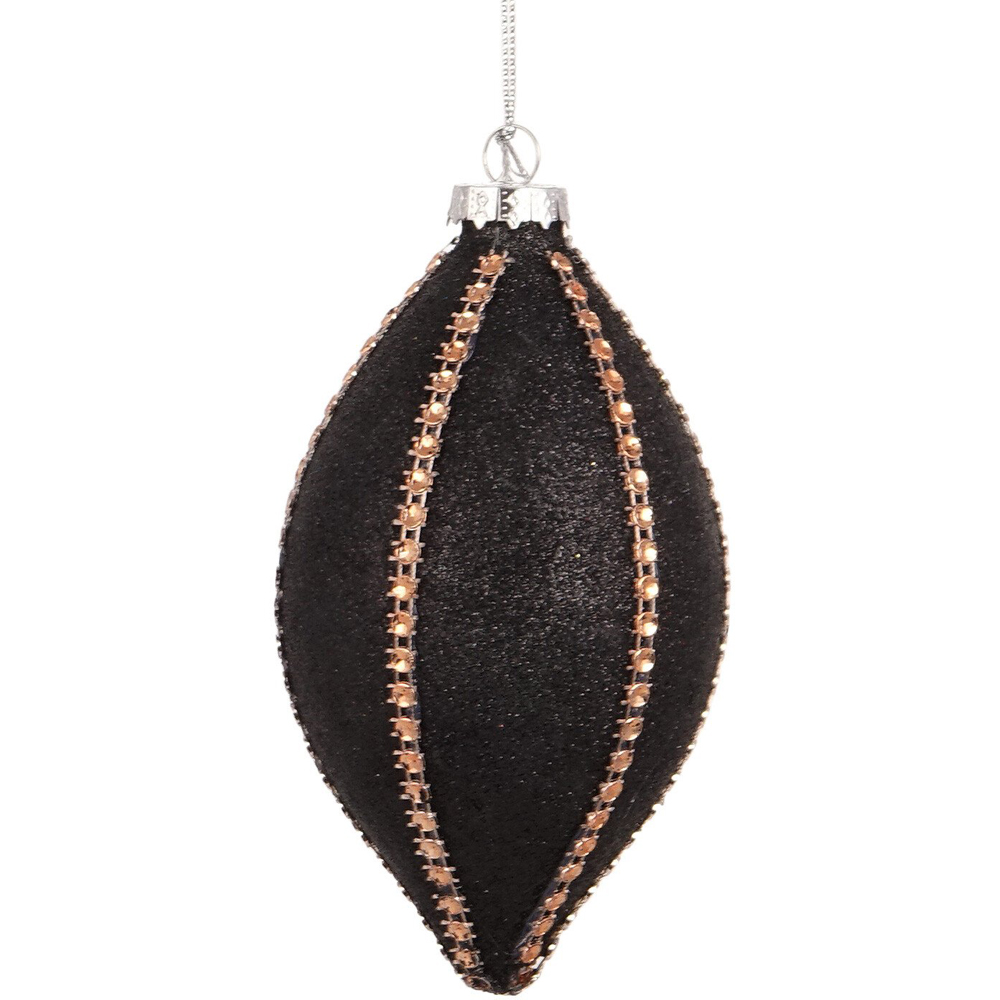Black Jewelled Bauble - Black Image