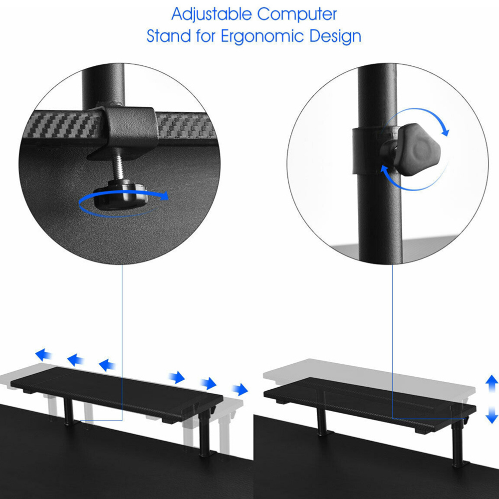 Costway K Frame Computer Desk Black Image 4