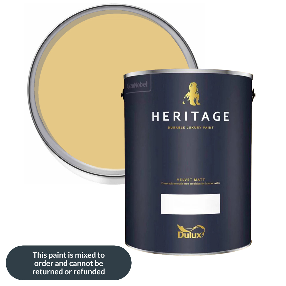 Dulux Heritage Walls and Ceilings Pale Cream Velvet Matt Emulsion Paint 5L Image 1