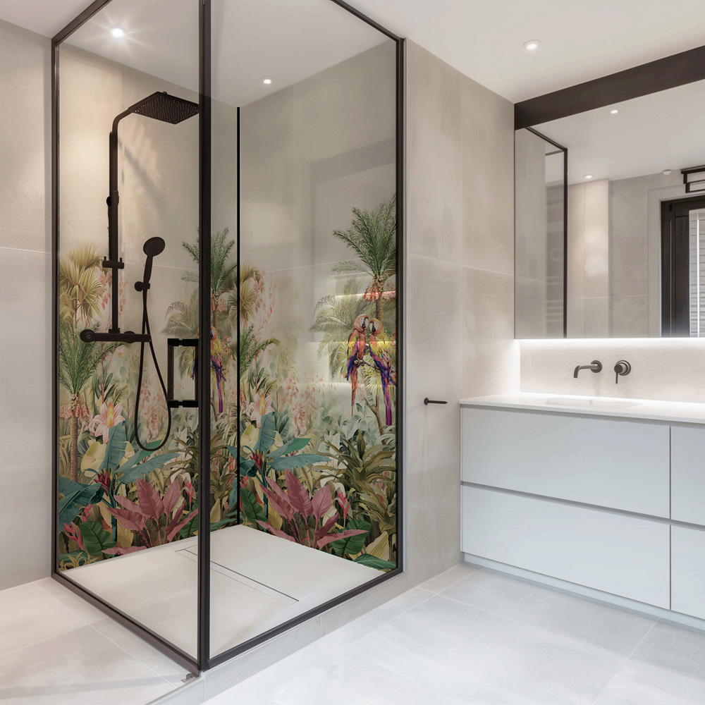 Splashbax Premium Artisan Tropical Oasis Acrylic Bathroom Wall Panel 2400 x 800mm Image 6