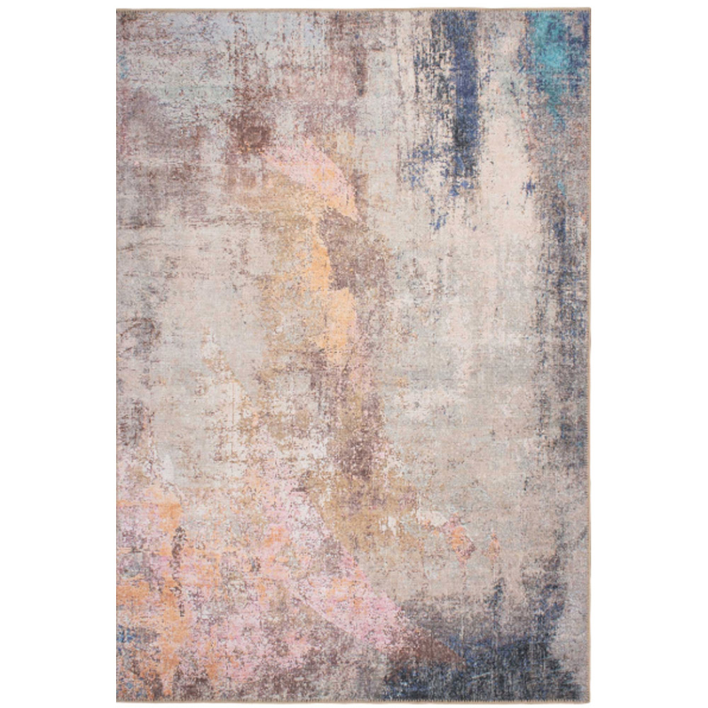 Kukoon Carrie Multicolour Flat Distressed Rug 180 x180cm Image 2
