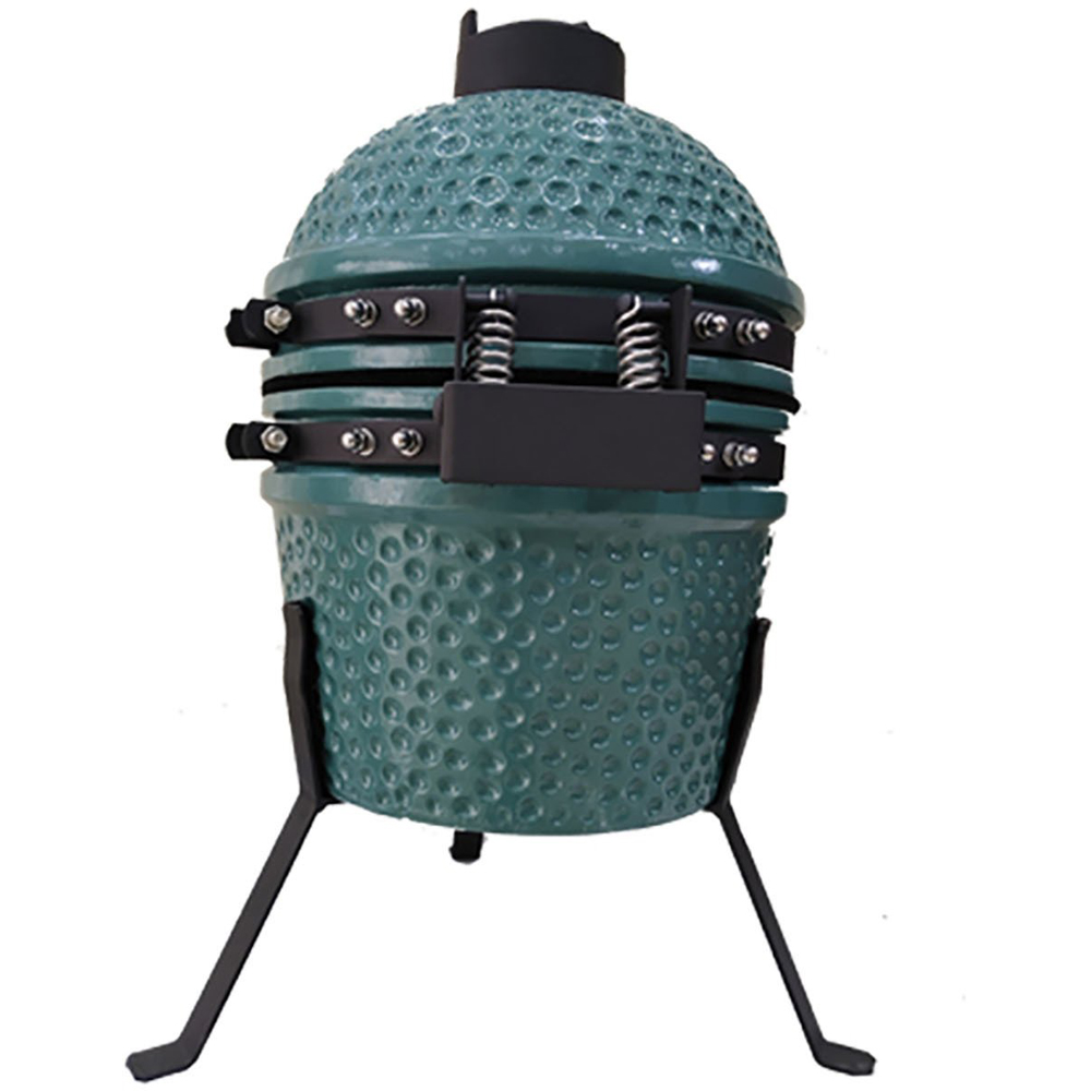 Teal Ceramic Egg Oven BBQ Image 3