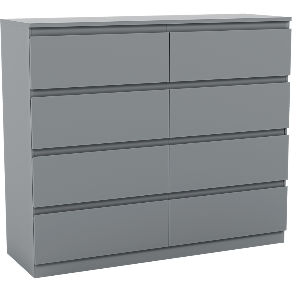 VIDA DESIGNS Denver 8 Drawer Grey Chest of Drawers Image 2