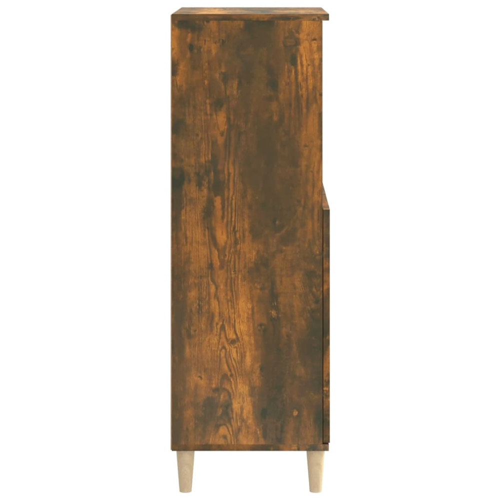 vidaXL 2 Door 2 Shelf Smoked Oak Highboard Image 4