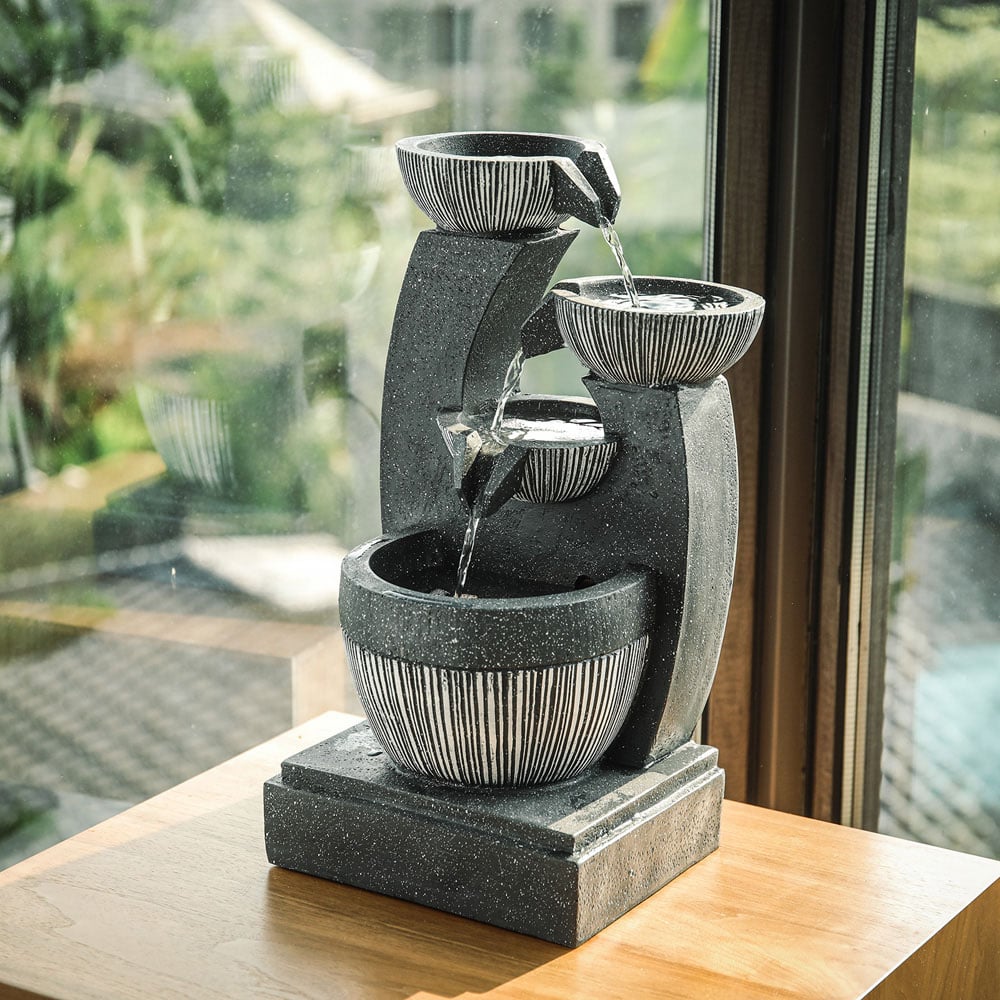 Living and Home Multi-Tier Rock Fountain Image 2