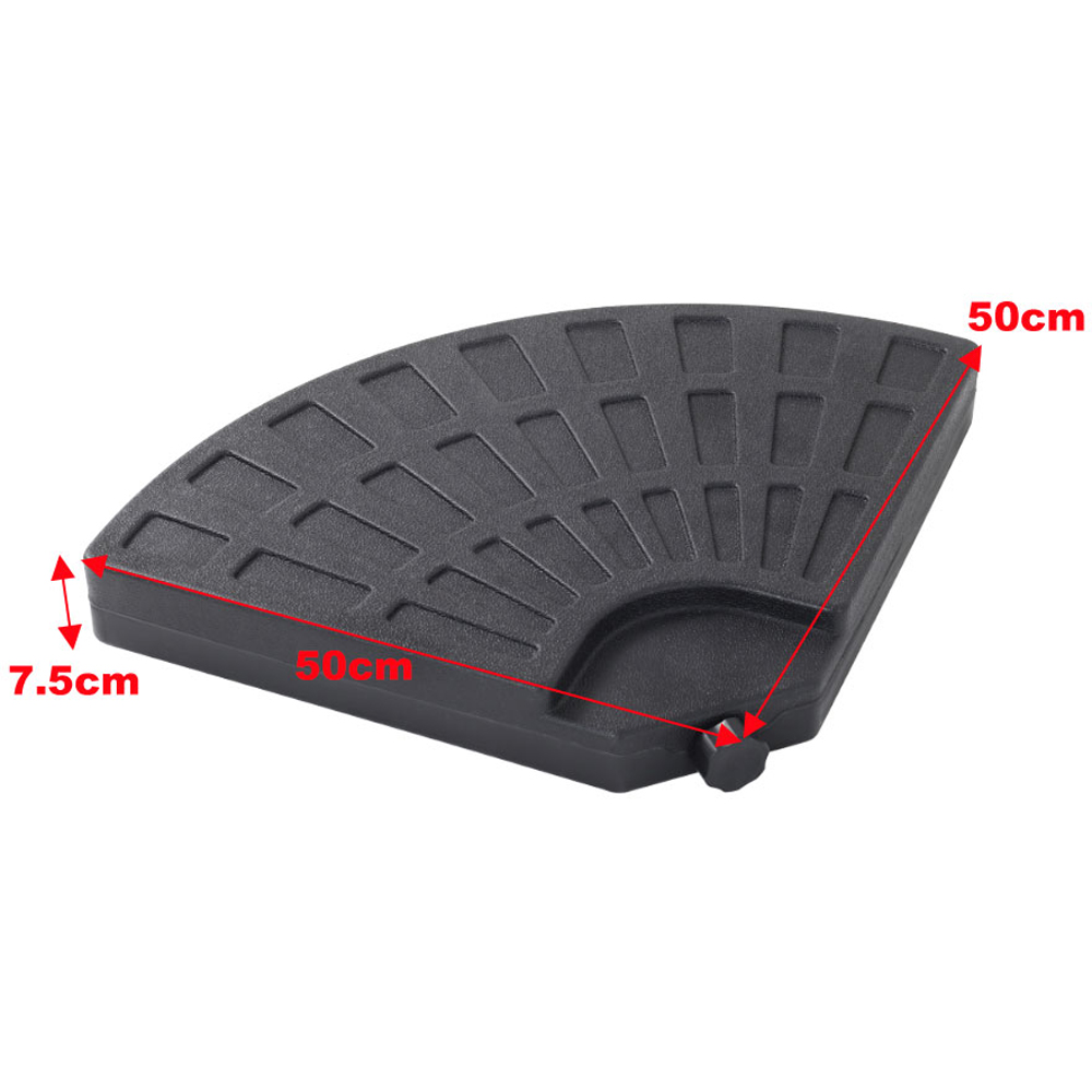 Living and Home Light Grey Square Rotatable Crank Cantilever Parasol with Fan-Shaped Base 3m Image 7