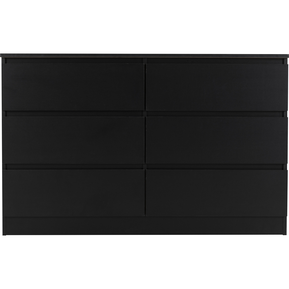 Seconique Malvern 6 Drawer Black Chest of Drawers Image 3