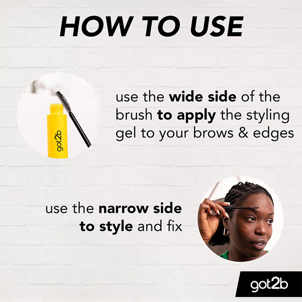 Got2b Glued 4 Brows and Edges 2-in-1 Long Lasting Styling Eyebrow Waterproof Gel 16ml 3 Pack Image 4