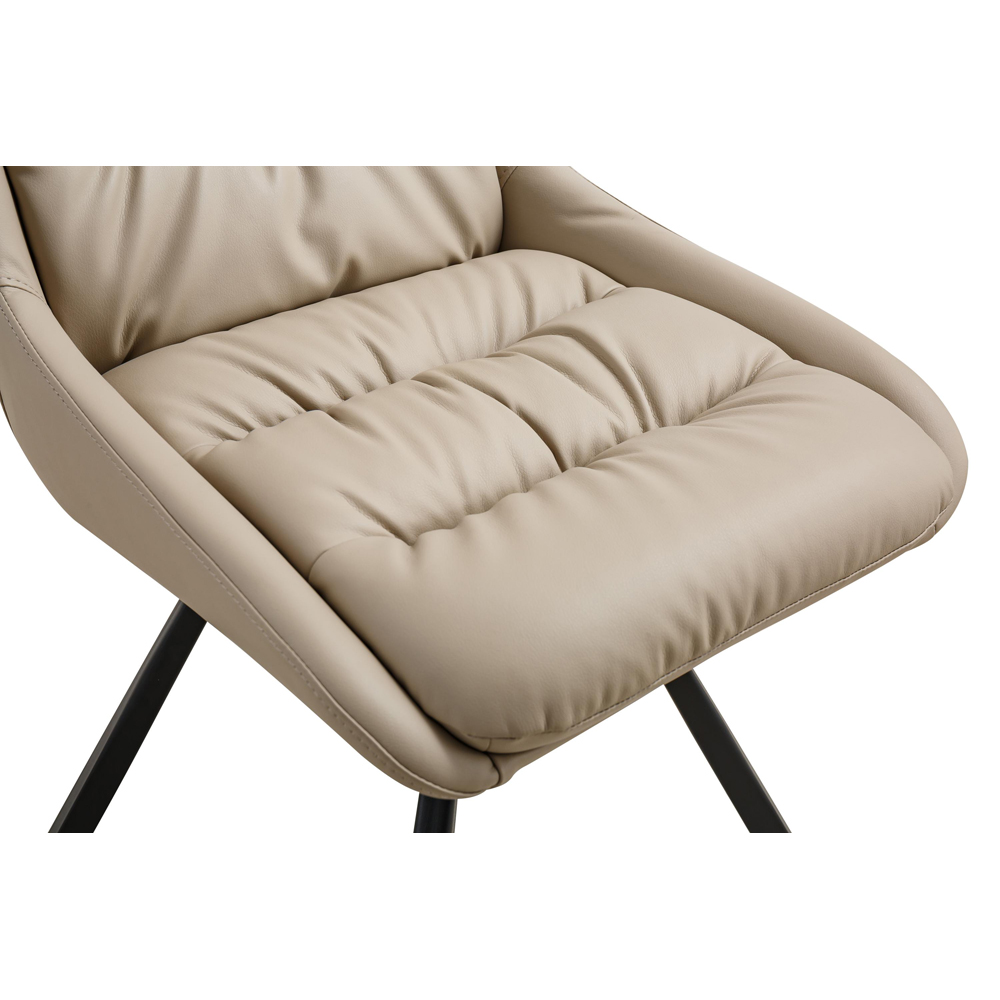 Portland Monza Cream Swivel Dining Chair Image 7