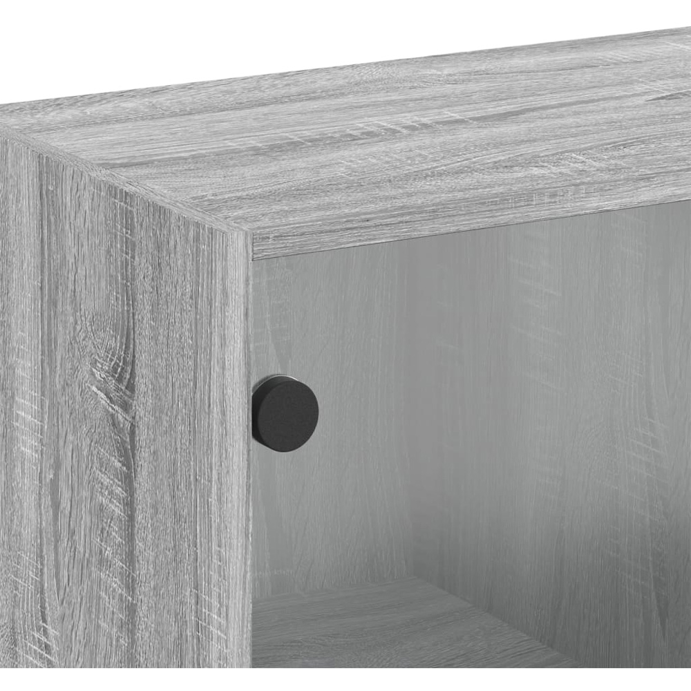 vidaXL 2 Door Grey Sonoma Oak Wall Cabinet Image 9