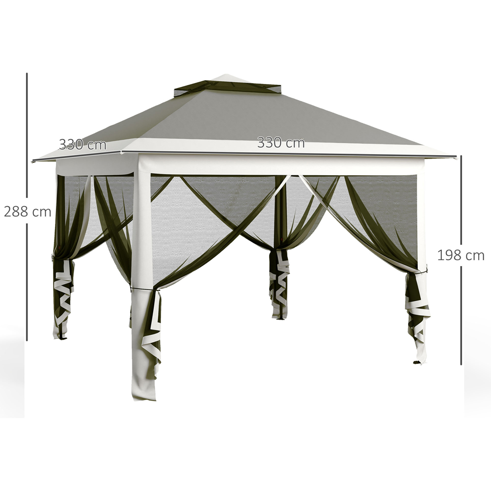 Outsunny Dark Grey Pop Up Canopy Tent Image 7