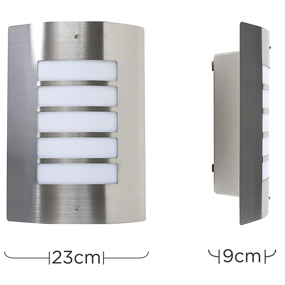 ValueLights Medlock Silver Outdoor Wall Bulkhead Light Image 7