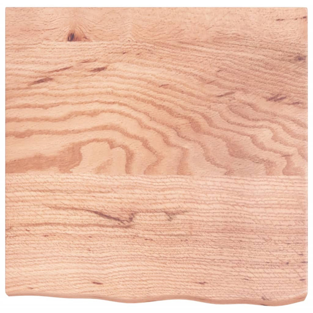 vidaXL 60cm Natural Untreated Solid Oak Wood Floating Wall Shelf Image 2