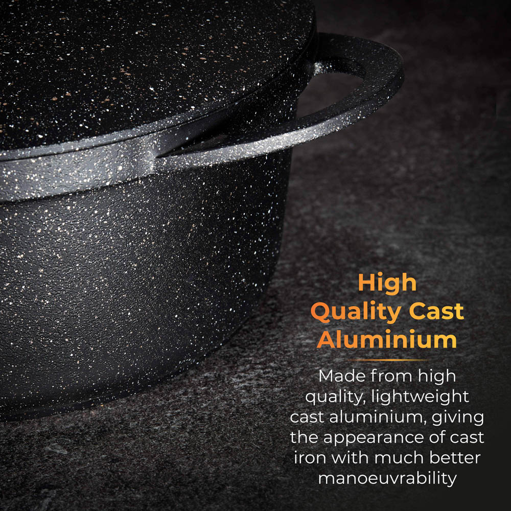Tower 20cm Cast Aluminium Non-Stick Casserole Dish with Lid Image 6