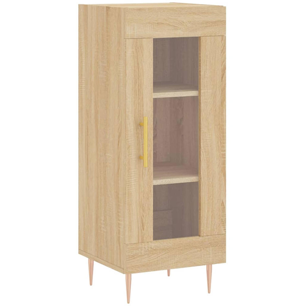 vidaXL Single Glass Door Sonoma Oak Sideboard Image 2