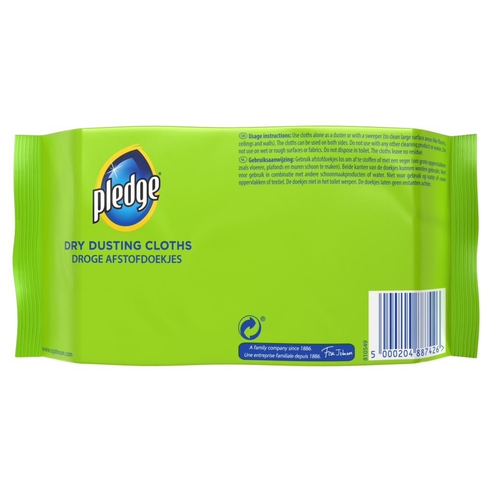 Pledge Citrus Dry Dusting Cloths 20 pack Wilko