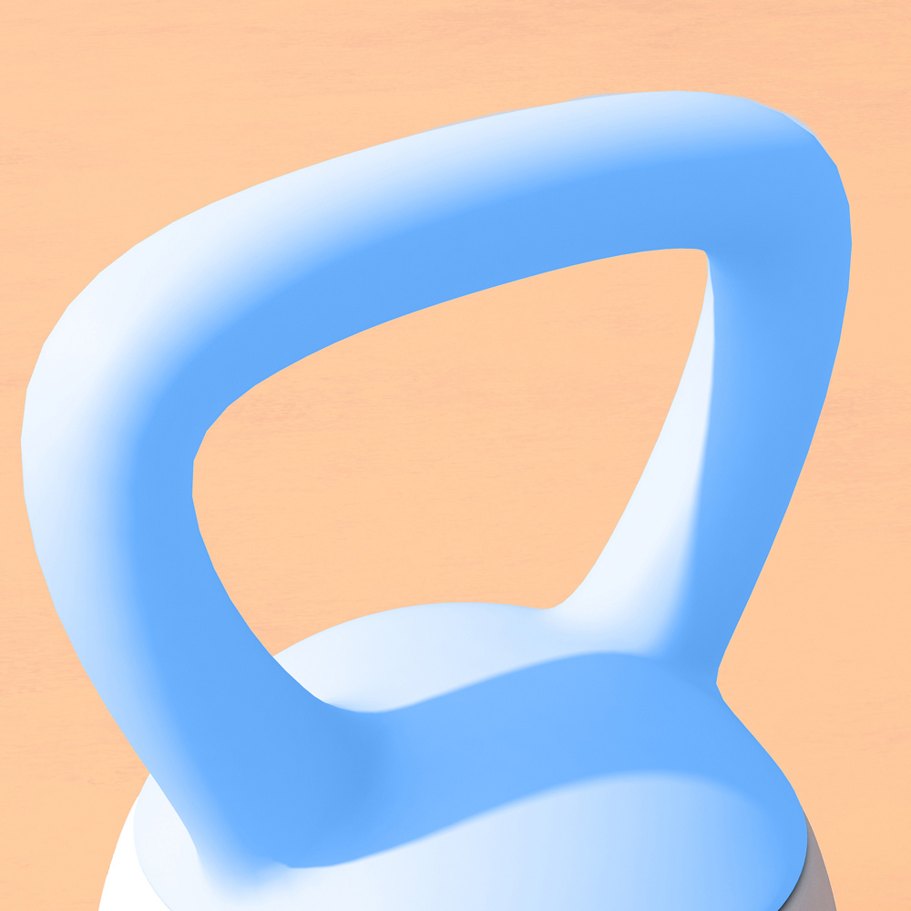 SPORTNOW Blue and Grey Soft Body Kettlebell with Non Slip Handle 4kg Image 3