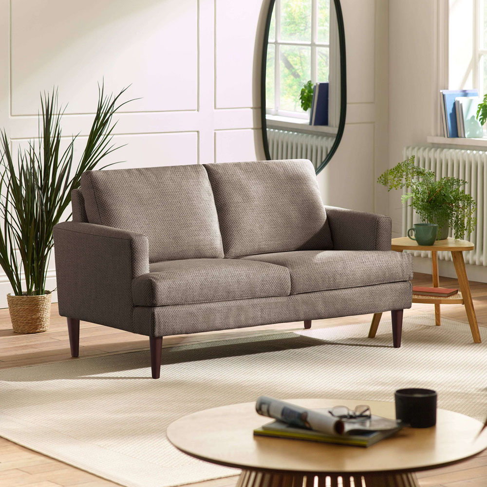 Julian Bowen Daisy 2 Seater Coyote Grey Chenille Upholstered Compact Sofa Image 8