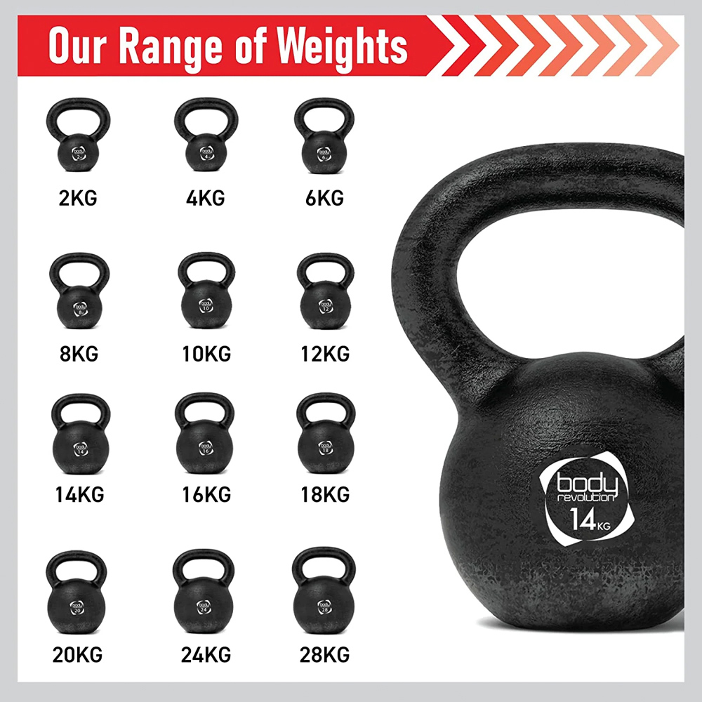 Body Revolution Cast Iron Kettlebell 18kg Image 2