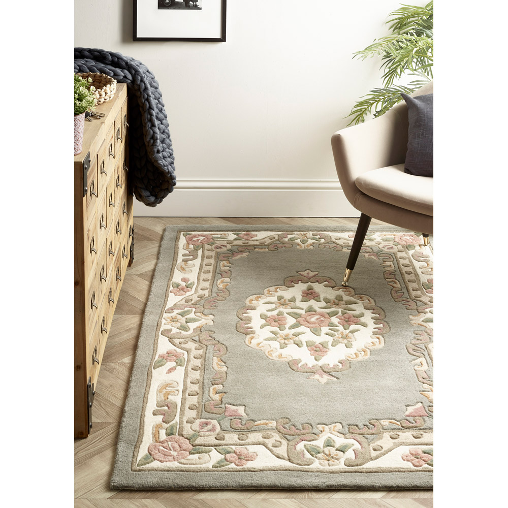 Origins Shensi Grey Wool Rug 75 x 150cm Image 2