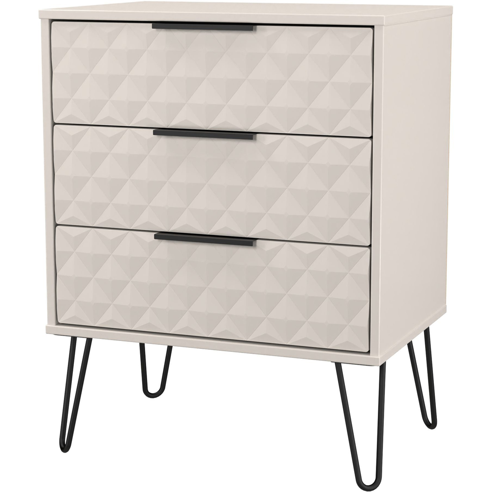 Crowndale Harlequin 3 Drawer Kashmir Matt Midi Chest of Drawers Ready Assembled Image 2