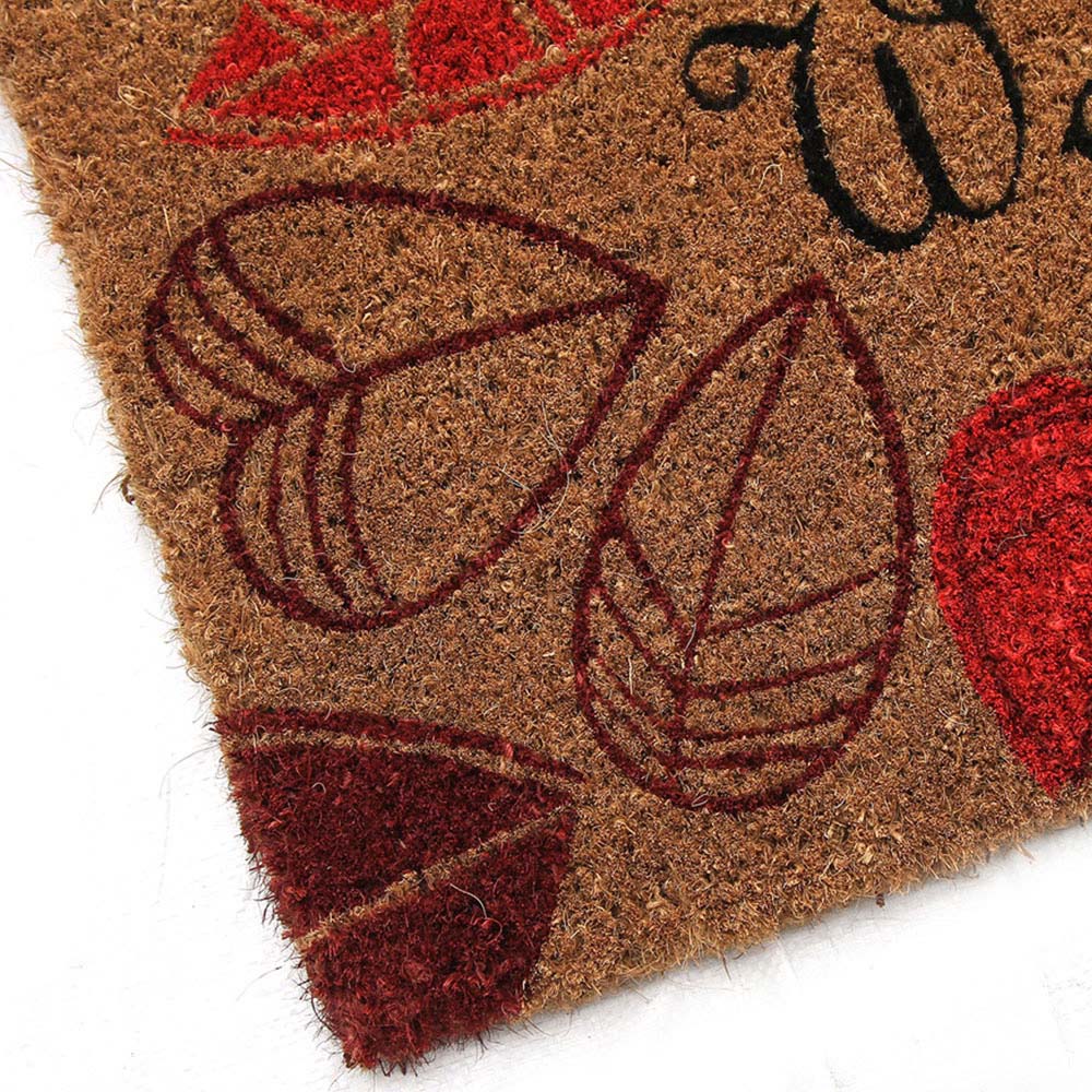 Coco & Coir Graceful Leaves Coir Door Mat 45 x 75cm Image 3