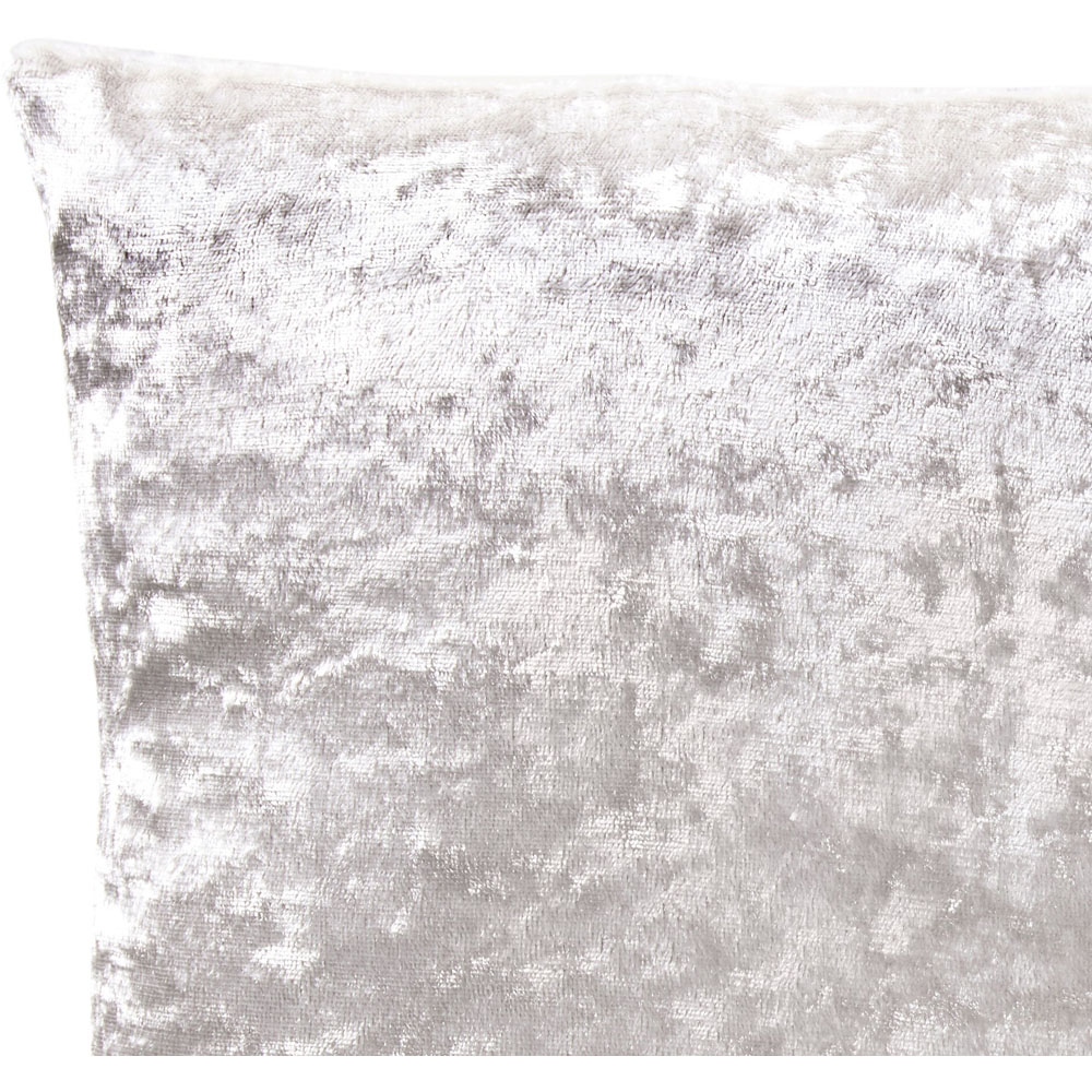 Alan Symonds Cream Crushed Velvet Cushion with Polyester Filled Pad 45 x 45cm 4 Pack Image 4