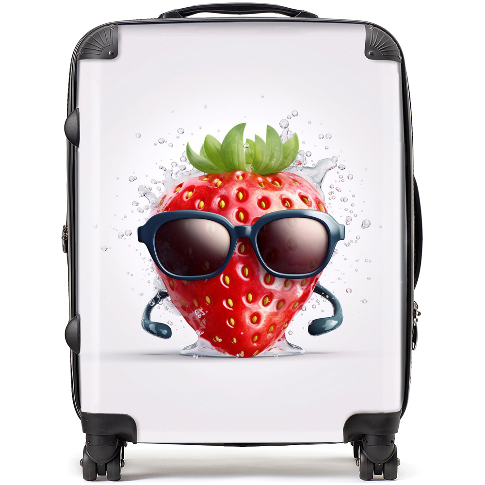Warren Reed Designer Large Strawberry in Glasses Suitcase Image 1