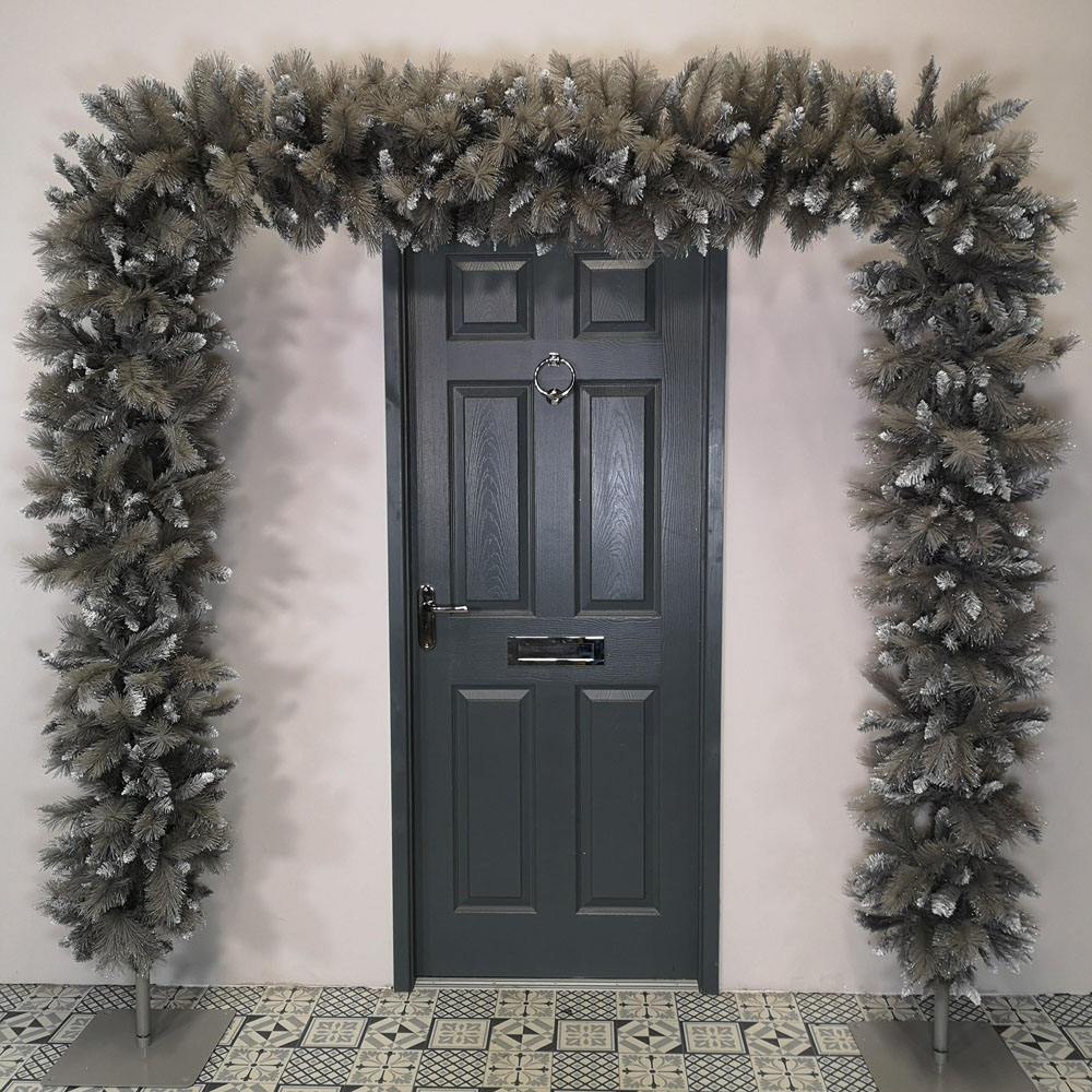 Premier Silver Wrapped PVC Branches Indoor Christmas Tree Arch 7.5ft Image 9