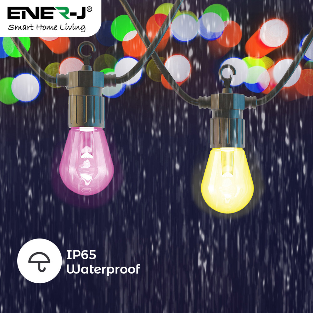 ENER-J Smart Wi-Fi Outdoor LED String Light Kit Image 5