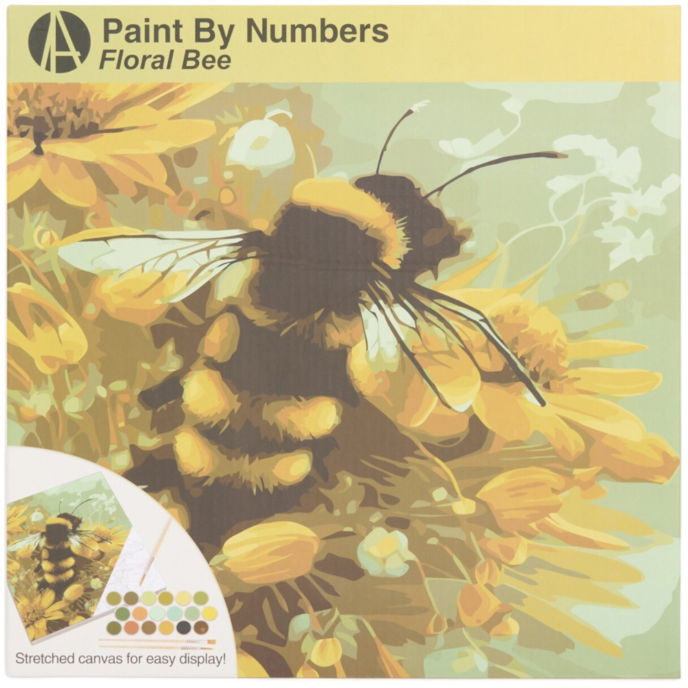 Floral Bee Paint By Numbers Kit Image 1