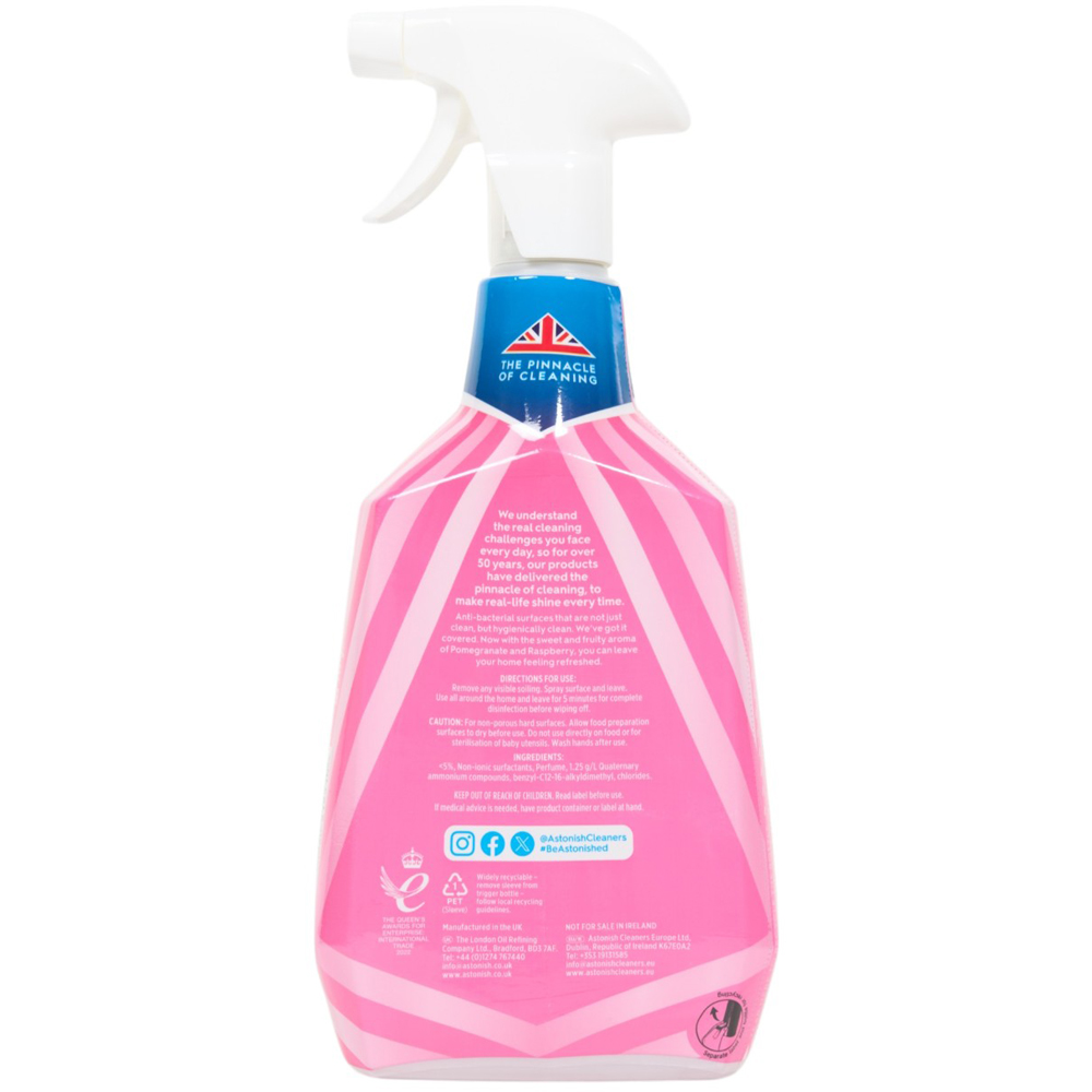 Astonish Pomegranate and Raspberry Antibacterial Surface Cleanser 750ml Image 2