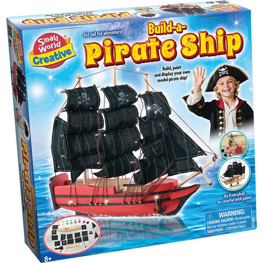 Small World Toys Make Your Own Build-A-Pirate Ship Kit Image 1