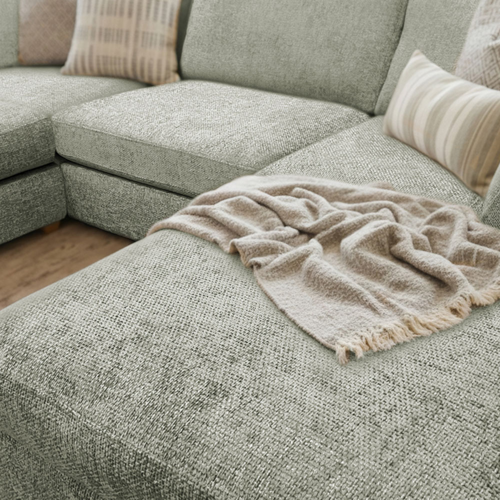 Carina Enzo 5 Seater Pewter U-Shape Sofa Image 4