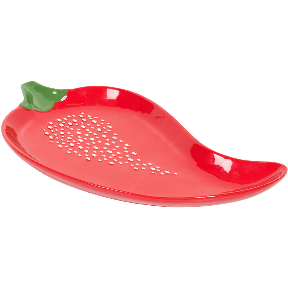 Zest and Zing Chilli Shape Plate Red Image 3