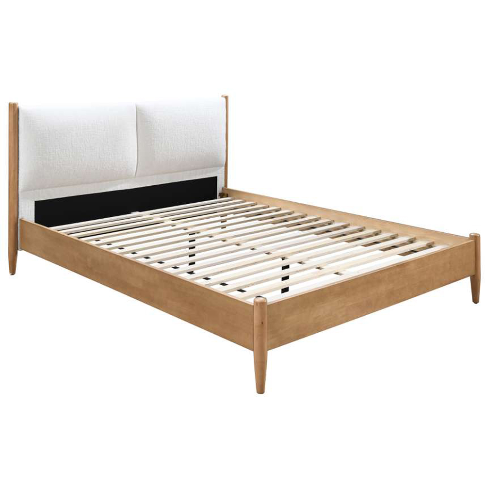 Birlea Marley Double Oak Effect Linen Bed Image 2