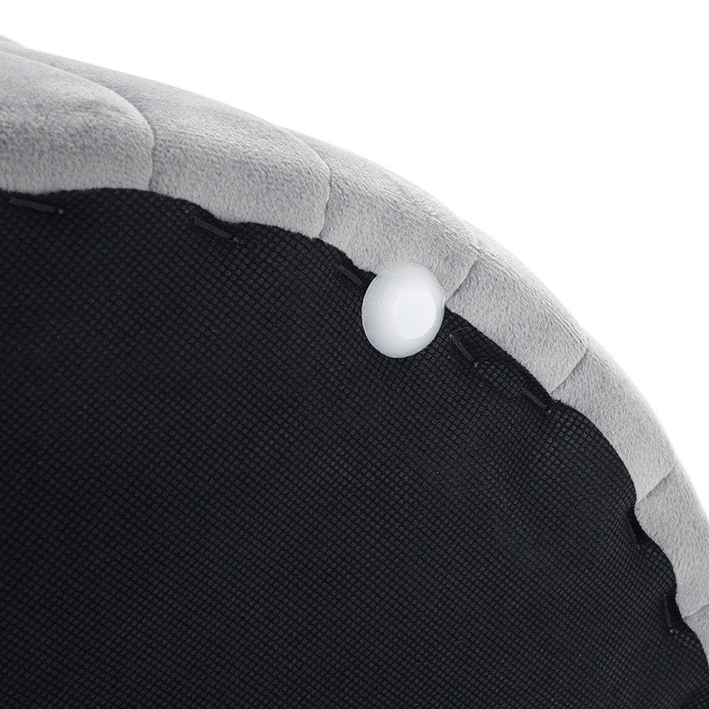 Living and Home Grey Pouffe Ottoman Image 5