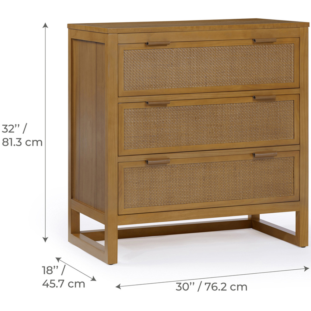 Teamson Home Hatteras 3 Drawer Natural Dresser Image 9