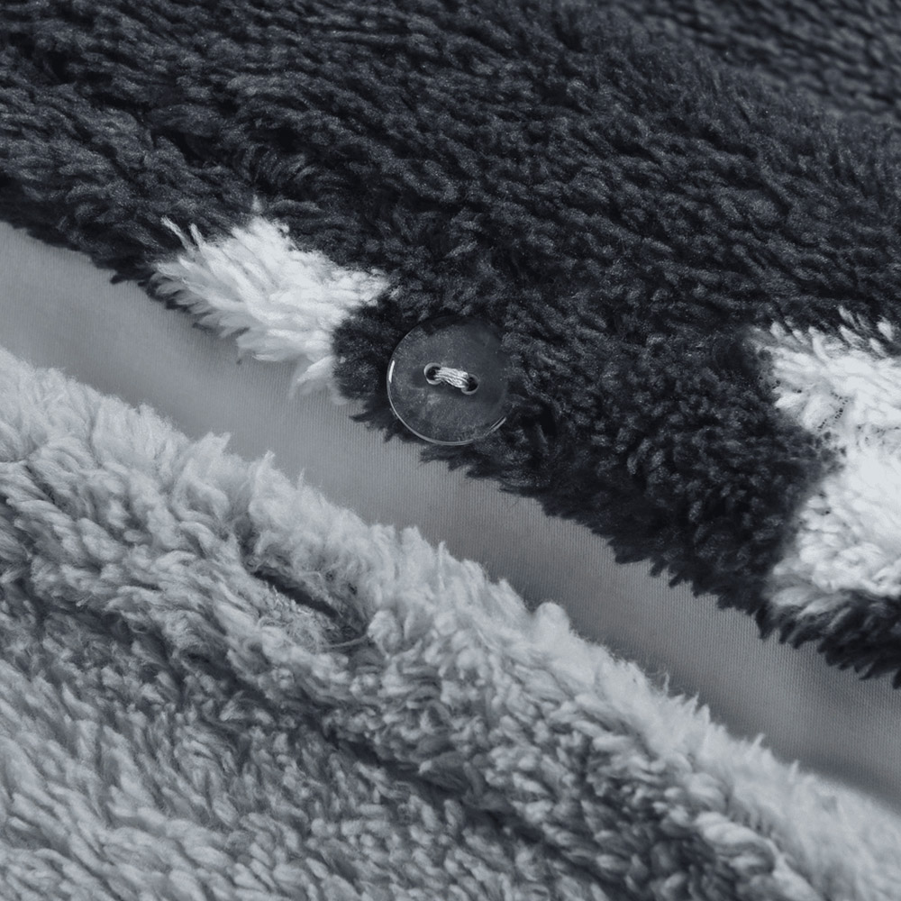 Velosso Super King Size Grey Galaxy Teddy Fleece Duvet Set Image 3