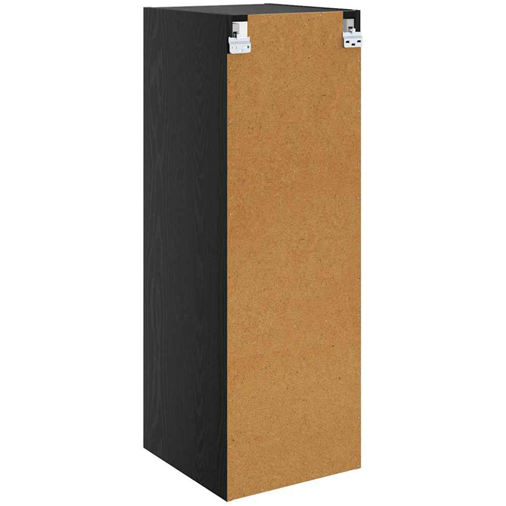 vidaXL 3 Glass Door Black Oak Wall Cabinet Image 8